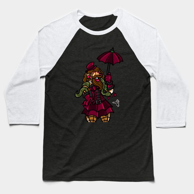 Bearded Lady Baseball T-Shirt by BowlerHatProductions